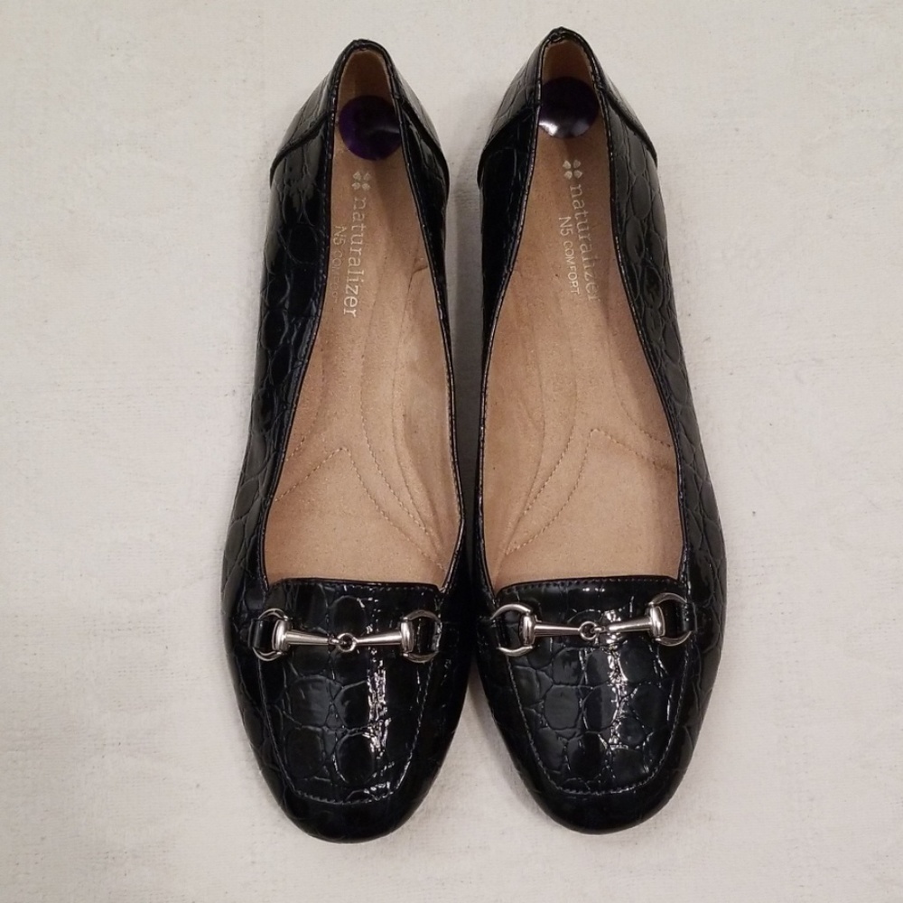 3/$25 Naturalizer loafer shoes N5 Comfort black loafer 100% leather sz 8.5